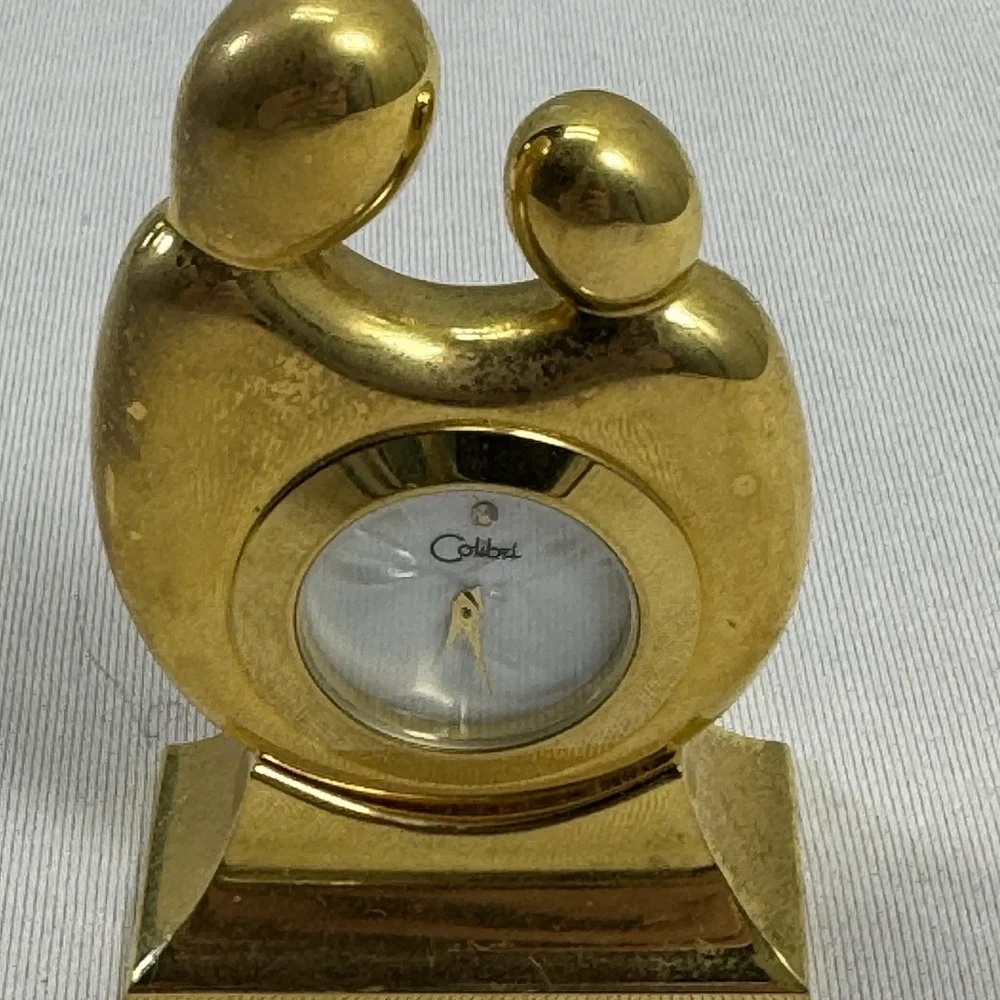 Vintage Colibri Mother of Pearl‎ Diamond Clock Japan - Needs Battery?